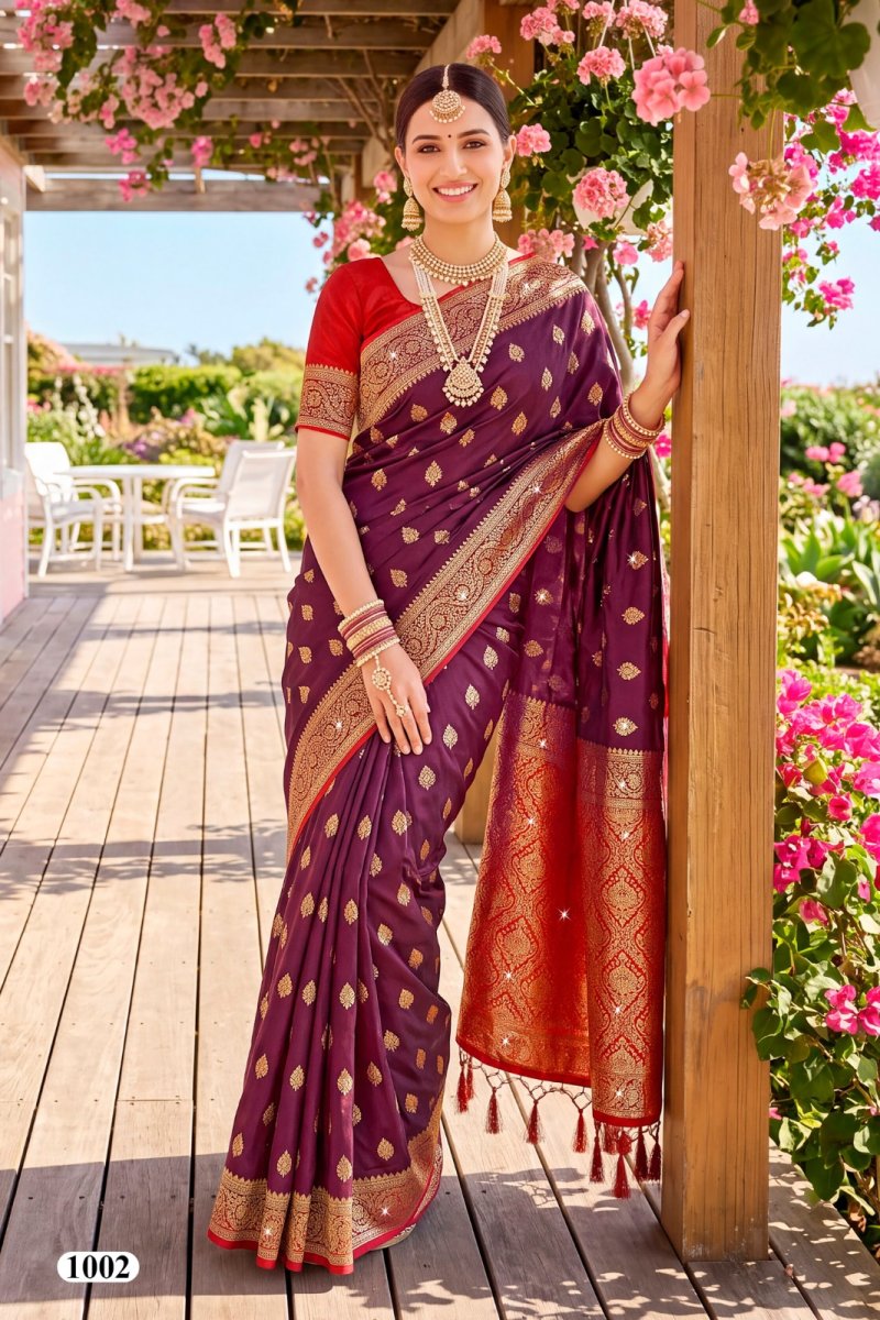 Noor Saroski Vol 1 By Saroj Fendy Satin Silk Saree 